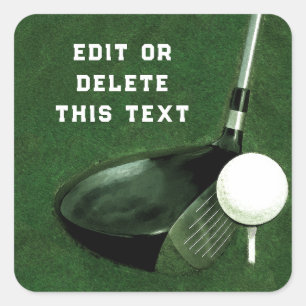 Golf Quadratischer Aufkleber