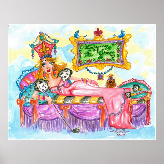 Golf Queen-Poster Poster (Vorne)