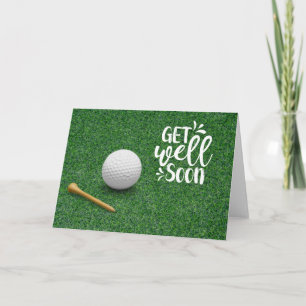 Golf Rasen Sie gut durch den Golfball auf grünem G Karte