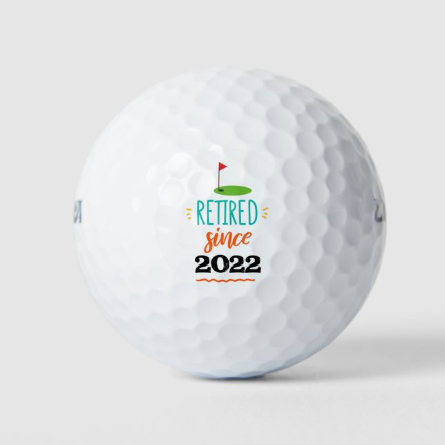 Golf-Reifen Seit 20xx mit Fahnen-Gänger-Rente Golfball (Vorderseite)