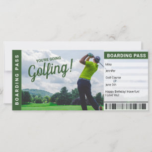 Golf Reise Geschenkgutschein Bordkarte
