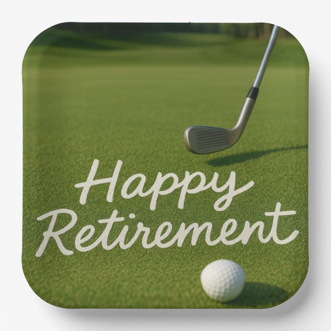 Golf-Rente für Golfer  Pappteller (Vorderseite)