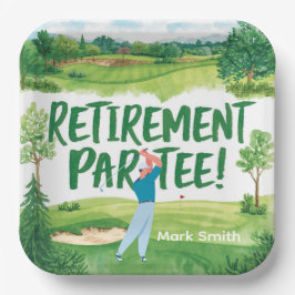 Golf-Rente für Golfer Pappteller