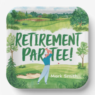 Golf-Rente für Golfer Pappteller
