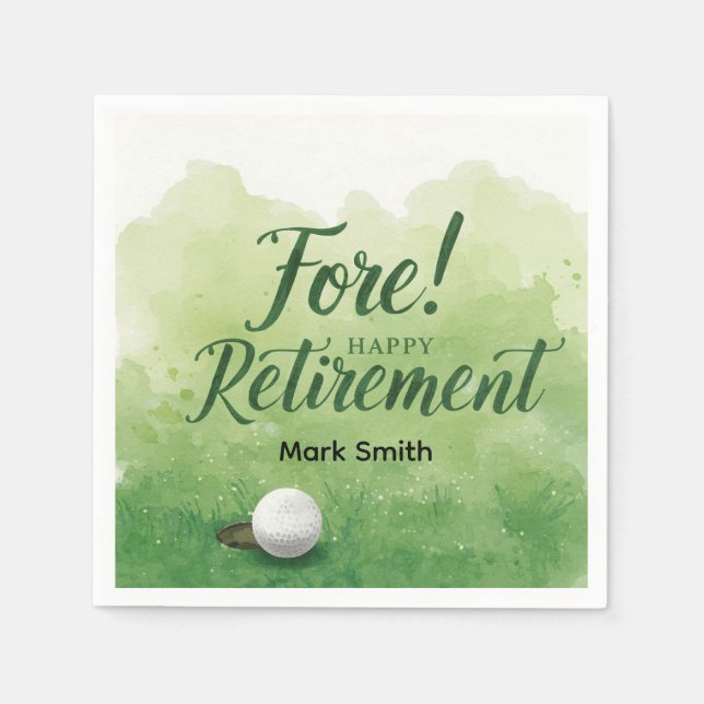 Golf-Rente mit Ball auf Grün Serviette (Vorderseite)
