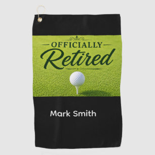 GOLF RENTENEINTRITT für Golfer auf grünem Gras Golfhandtuch