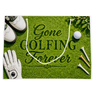Golf-Renteneintritt Gone Golfing Große Geschenktüte