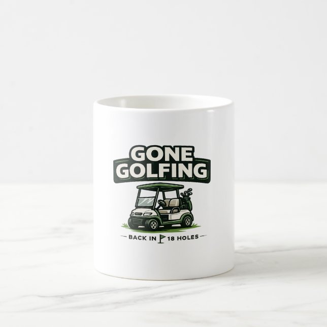 Golf-Rentner Gone Golfing Kaffeetasse (Mittel)