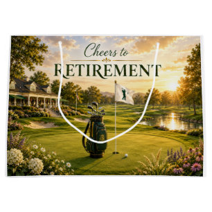 Golf-Rentner-Thema für Golfer auf dem Platz Große Geschenktüte