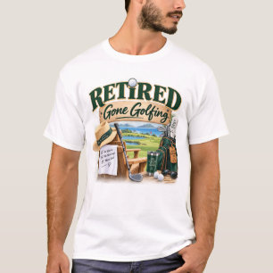 Golf-Rentner-Thema für Golfer Lustig T-Shirt