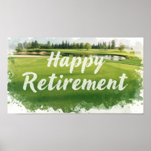 Golf-Rentner-Thema Poster
