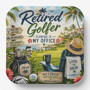 Golf-Rentnerleben - Der Traum in Florida lebt Pappteller