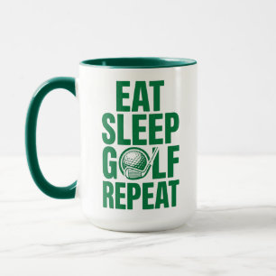 Golf Repeat Becher, Eat Sleep Golf Lustiger Gesche Tasse