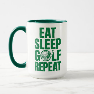 Golf Repeat Becher, Essen Schlafen Golf Lustiger G Tasse