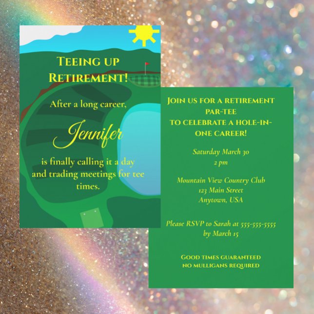 Golf Retirement Party, Tee Time Retirement Einladung (Von Creator hochgeladen)