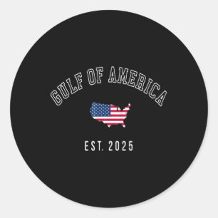 Golf Retro of US America Est 2025 American Flag Runder Aufkleber