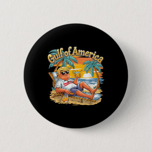 Golf Retro von Amerika Est 2025 Vintage Strandurla Button