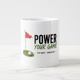 Golf-Rote-Flagge-Golf-Lifestyle-Typografie-Design Jumbo-Tasse