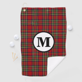 Golf Royal Stewart Tartan Kariert Scottish Monogra Golfhandtuch