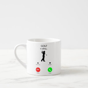 Golf ruft, Geschenk für Golfer, Golfer-Geschenk Espressotasse
