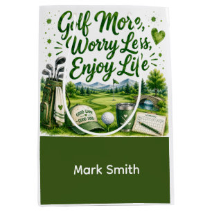 Golf-Ruhestand auf Putting-Green Mittlere Geschenktüte