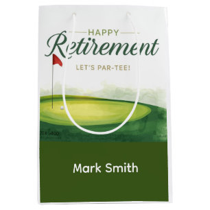 Golf-Ruhestand auf Putting-Green  Mittlere Geschenktüte