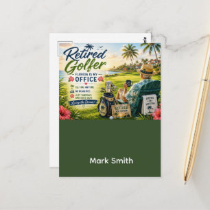 Golf-Ruhestand in Florida Postkarte