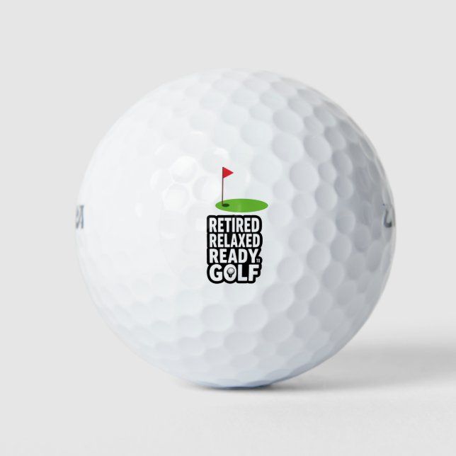 Golf  Ruhestand mit Golf-Flagge Golfbälle (Vorderseite)