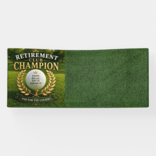 Golf-Ruhestand mit Golfball auf Grün Banner