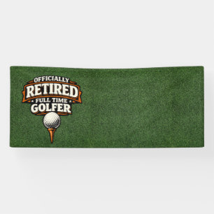 Golf-Ruhestand mit Golfball auf Grün Banner