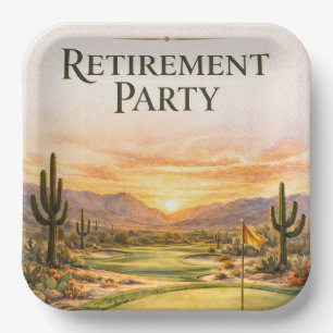 Golf-Ruhestandsfeier in Arizona Pappteller
