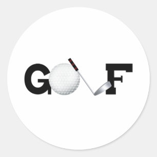 Golf Runder Aufkleber
