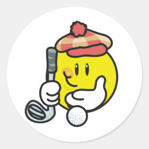 Golf Runder Aufkleber