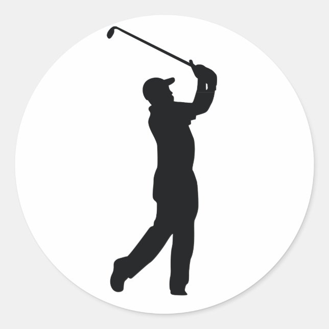 Golf Runder Aufkleber (Vorderseite)
