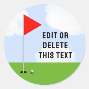 Golf Runder Aufkleber