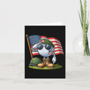 Golf Salute Amerikanische USA-Flagge Memorial Day  Karte