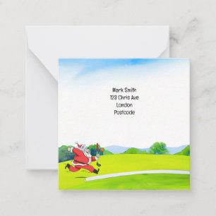 Golf Santa Claus für Golfer Weihnachten Mitteilungskarte