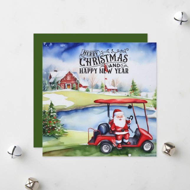 Golf Santa Claus Golf zu Weihnachten (Vorderseite/Rückseite Beispiel)