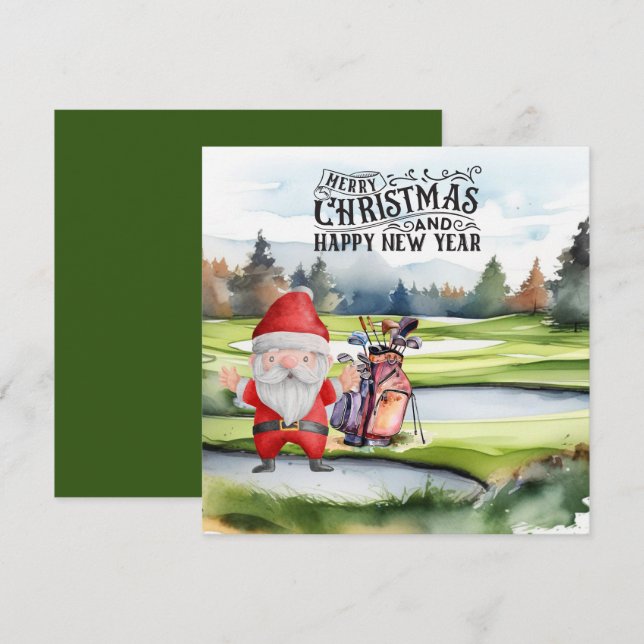 Golf Santa Claus Golfen Weihnachten Thema (Vorne/Hinten)