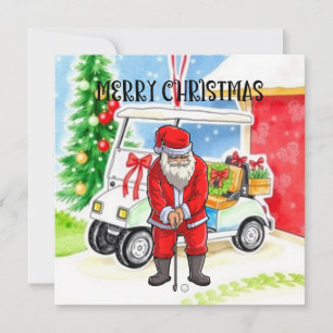 Golf Santa Claus golfen zu Weihnachten