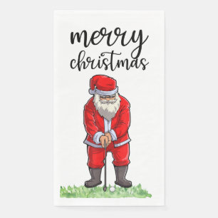 Golf Santa Claus golfen zu Weihnachten Serviette