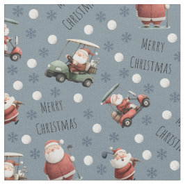 Golf Santa on Light Slate Gray Stoff