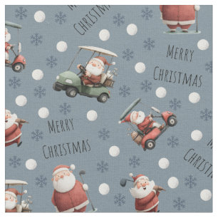 Golf Santa on Light Slate Gray Stoff