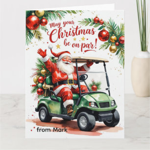 Golf Santa Reitwagen Weihnachten auf Platz Karte