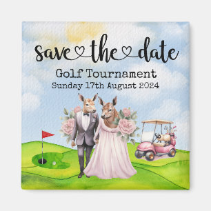 Golf Save the Date Golf Turniergolfer Hochzeit Magnet
