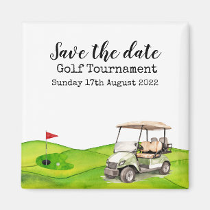 Golf Save the Date Golf Turniergolfer Magnet