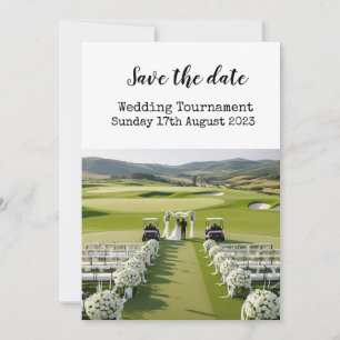 Golf Save the Date Golf Wedding Einladung