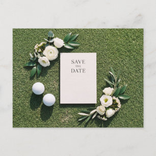Golf Save the Date Golfer Thema Ankündigungspostkarte