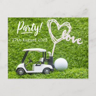 Golf Save the Date Party für Golfer Ankündigungspostkarte