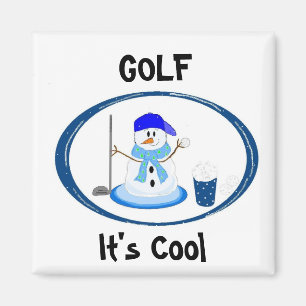Golf - Schneemann Magnet